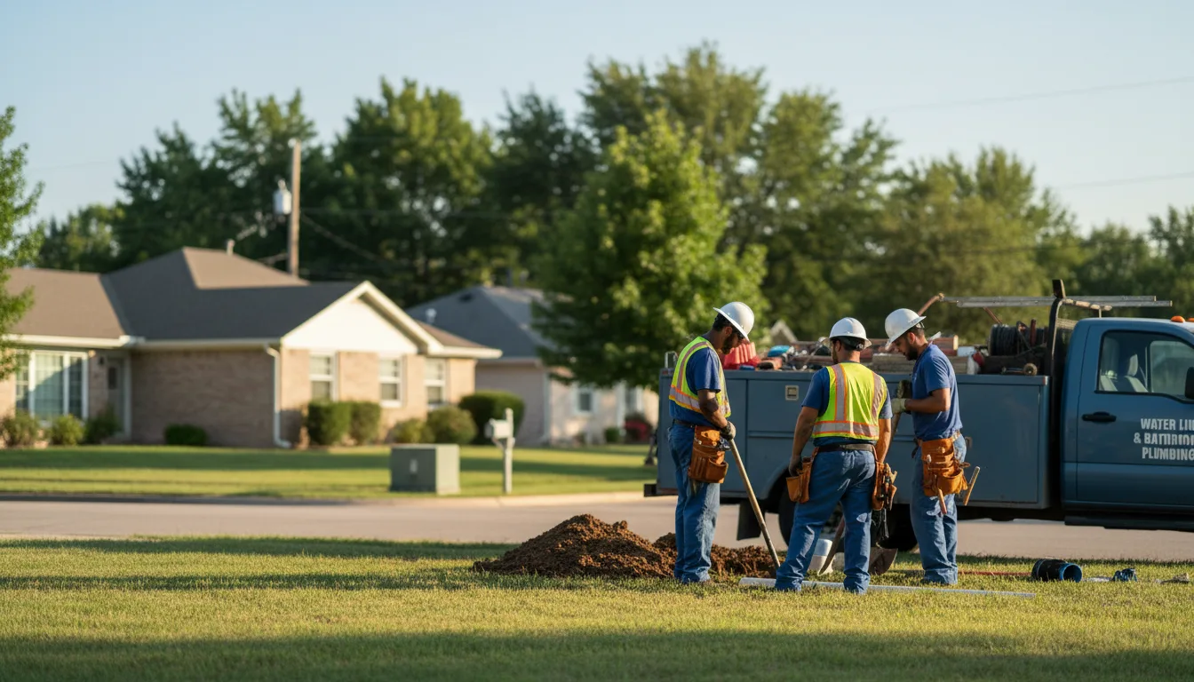 Residential water line and bathroom plumbing service in Hobson, MT